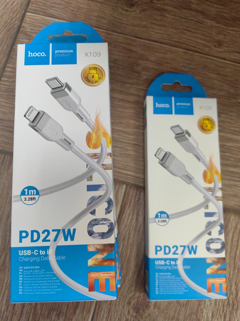Кабель USB Type-C - Lightning HOCO x109, 1м (силиконовый) Lightning TypeC, ip